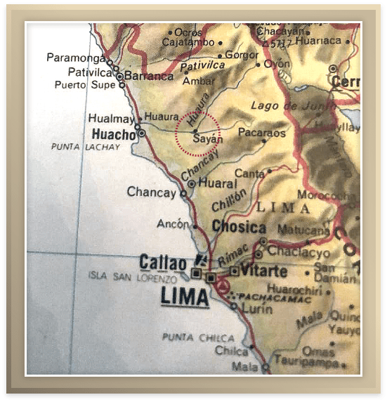 Mapa de ubicación de Bodega RAS en Sayán